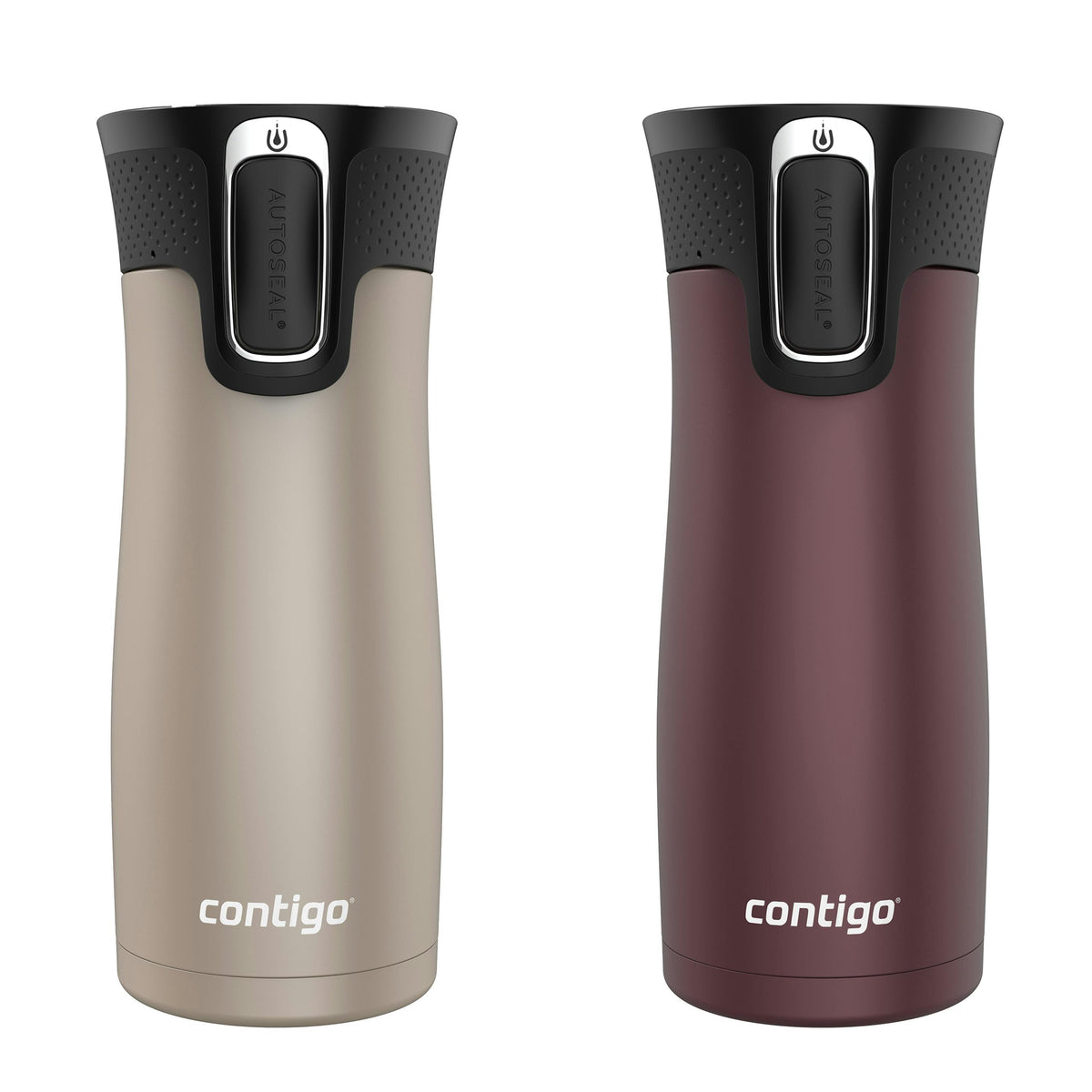 West Loop 2.0 Leak-Proof Spill-Proof Insulated Stainless Steel Travel Mug, 16oz., 2 Pack