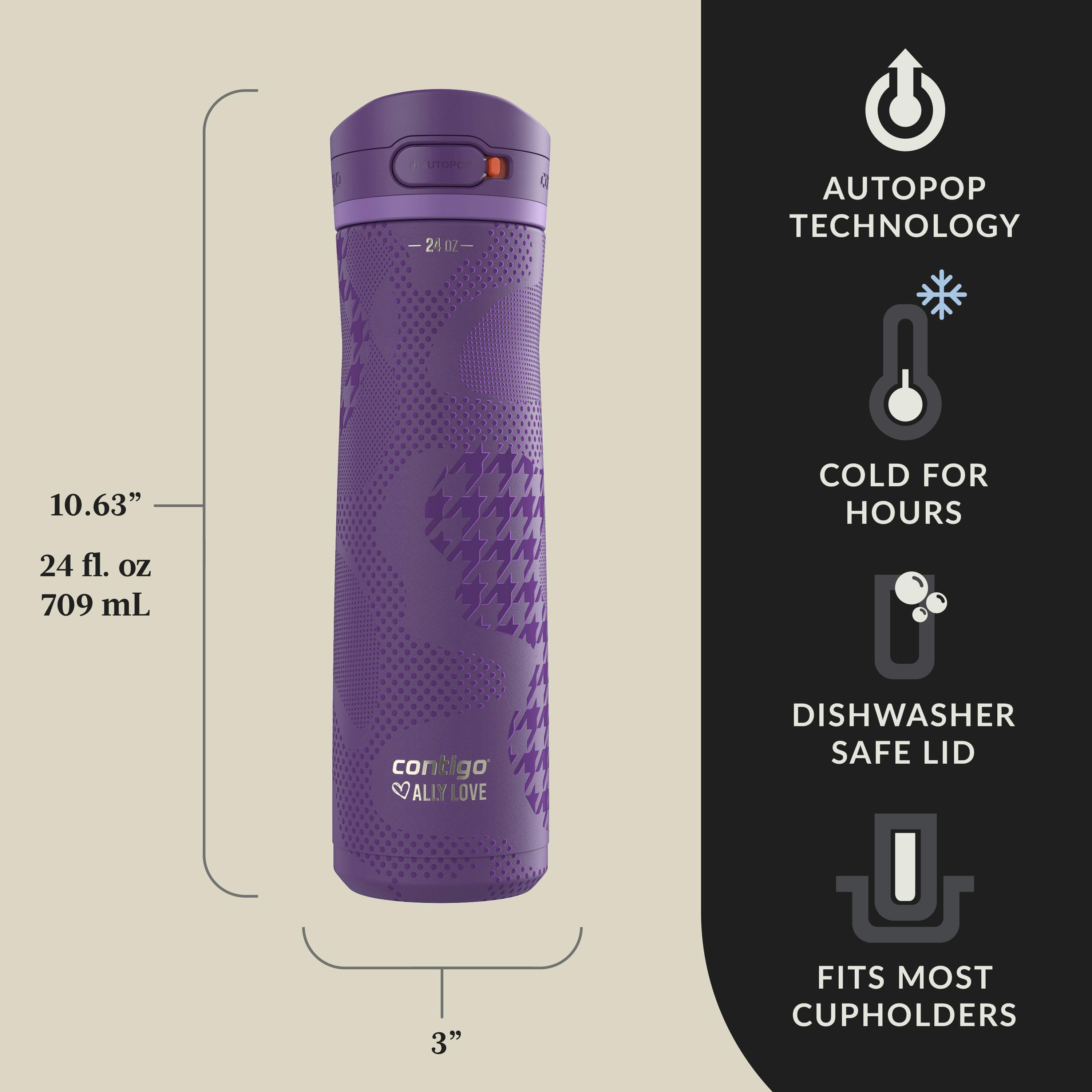 x Ally Love Jackson Chill 2.0 Stainless Steel Water Bottle with AUTOPOP Lid, 24oz