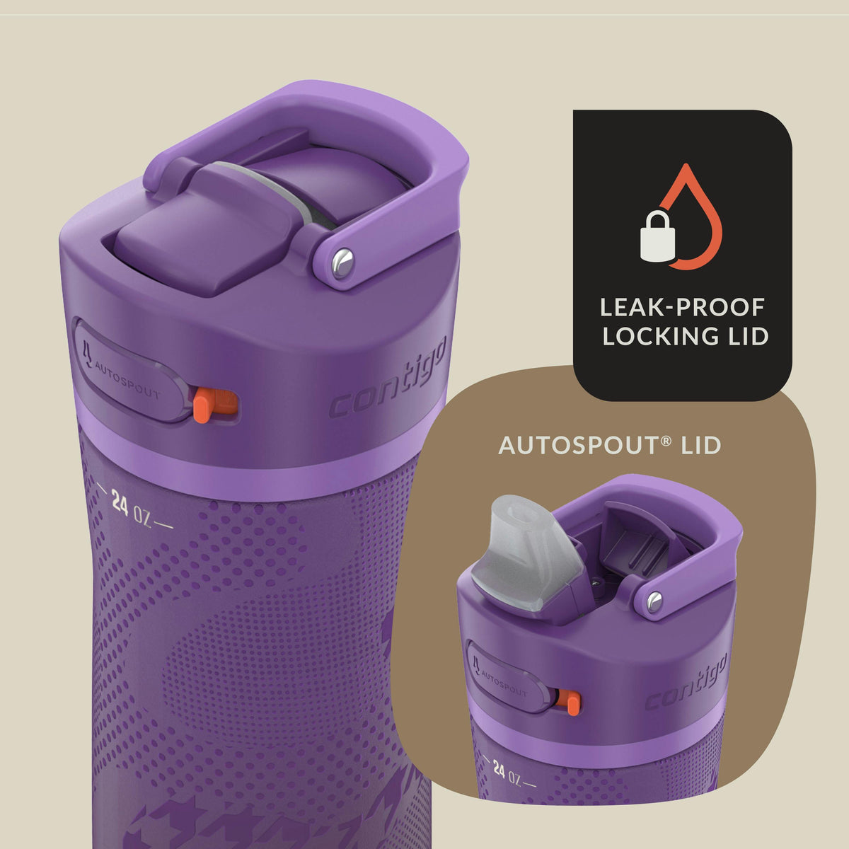 x Ally Love Ashland Chill 2.0 Stainless Steel Water Bottle with AUTOSPOUT Lid, 24oz
