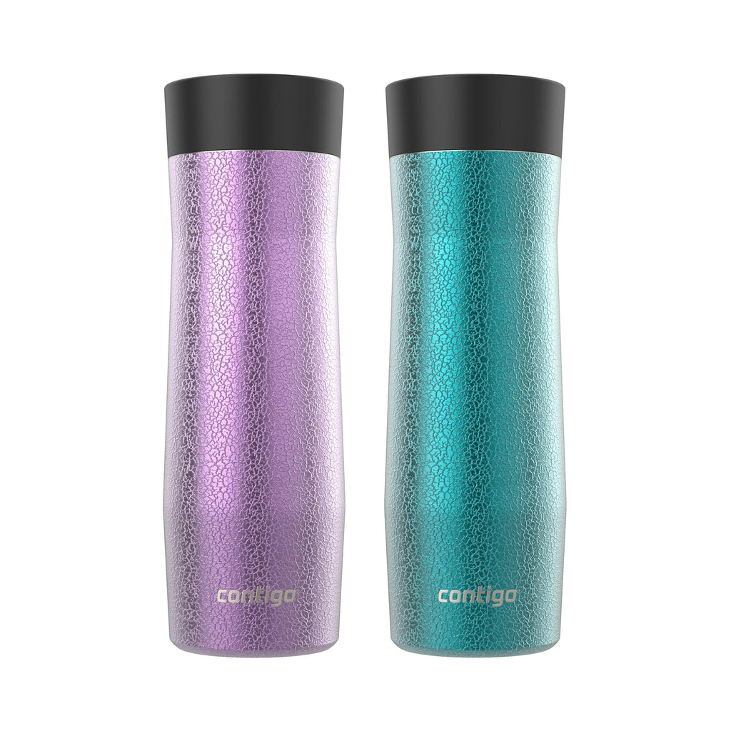 AUTOSEAL West Loop Vacuum-Insulated Stainless Steel Travel Mug with Easy-Clean Lid, 20 oz, 2-Pack