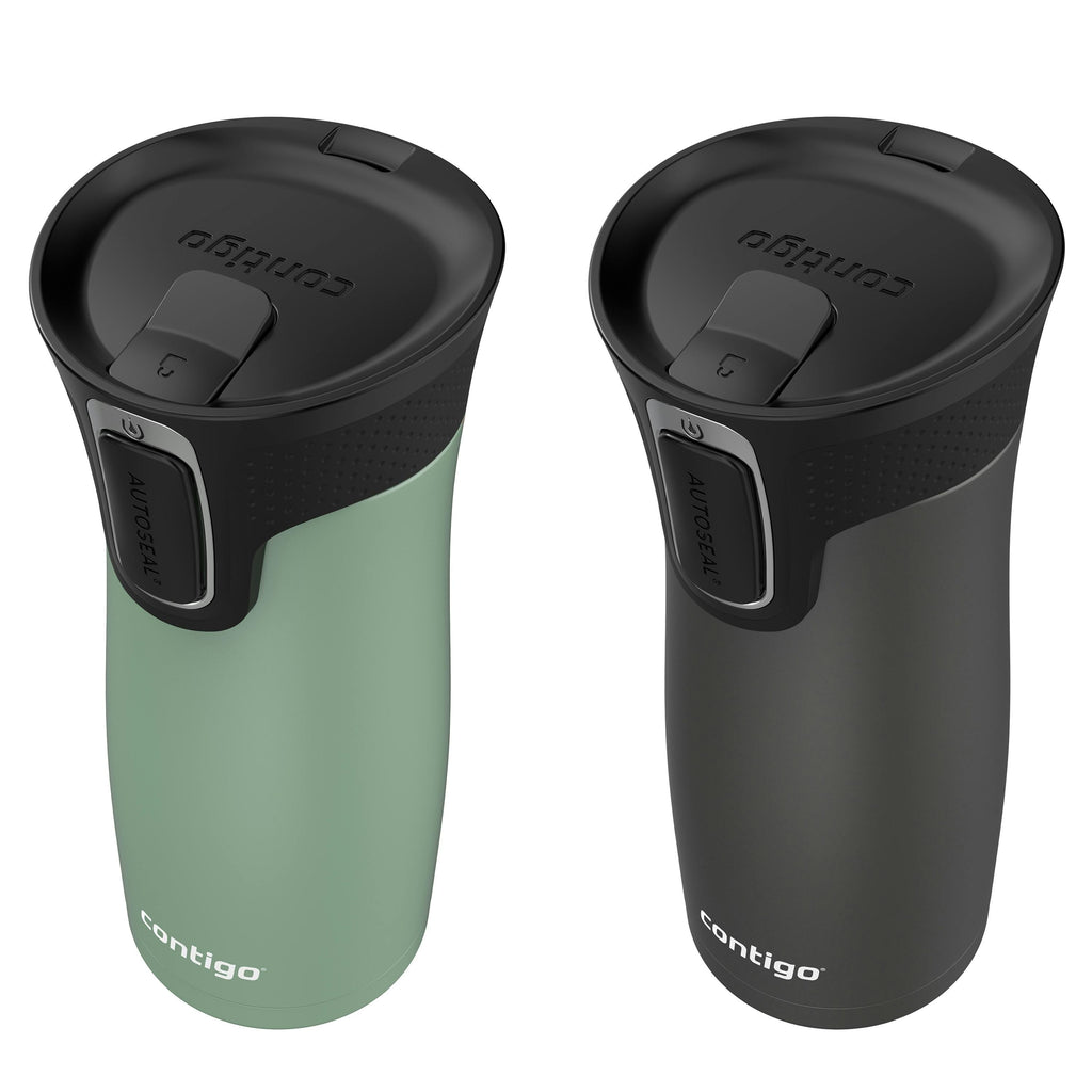 West Loop 2.0 Leak-Proof Spill-Proof Insulated Stainless Steel Travel Mug, 16oz., 2 Pack