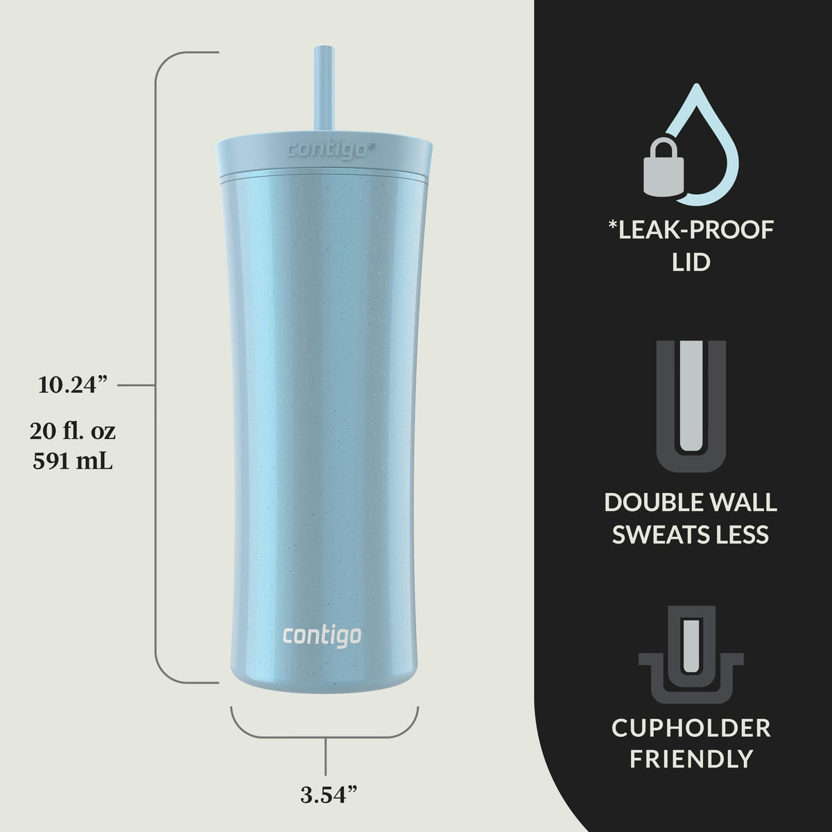 AUTOCLOSE Shake & Go 20oz, Tumbler