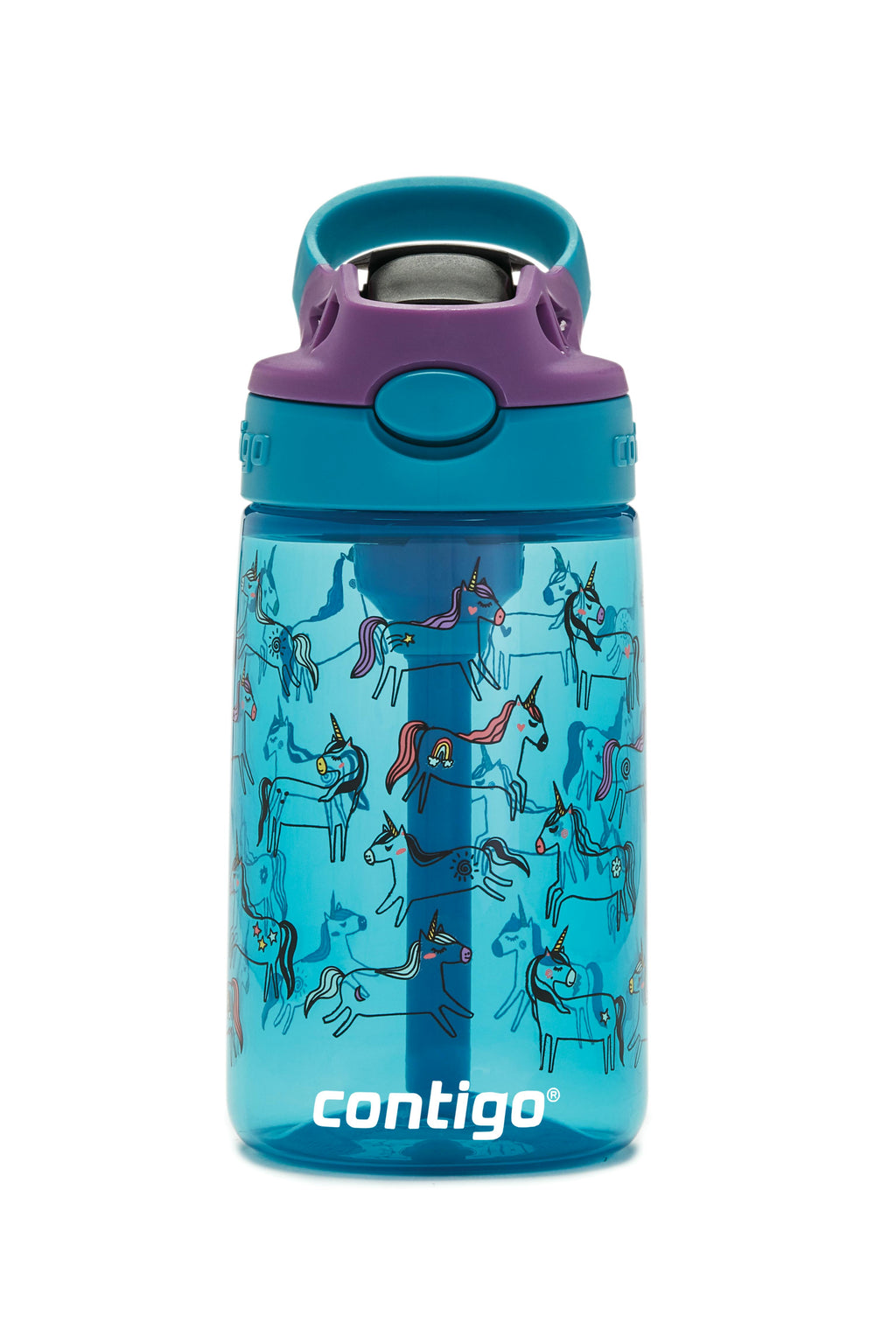 Kids Straw Water Bottle with AUTOSPOUT Lid, 14oz