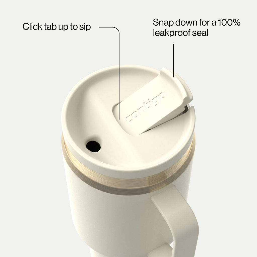 30 oz SnapSeal Tumbler (w/ Straw & Handle)