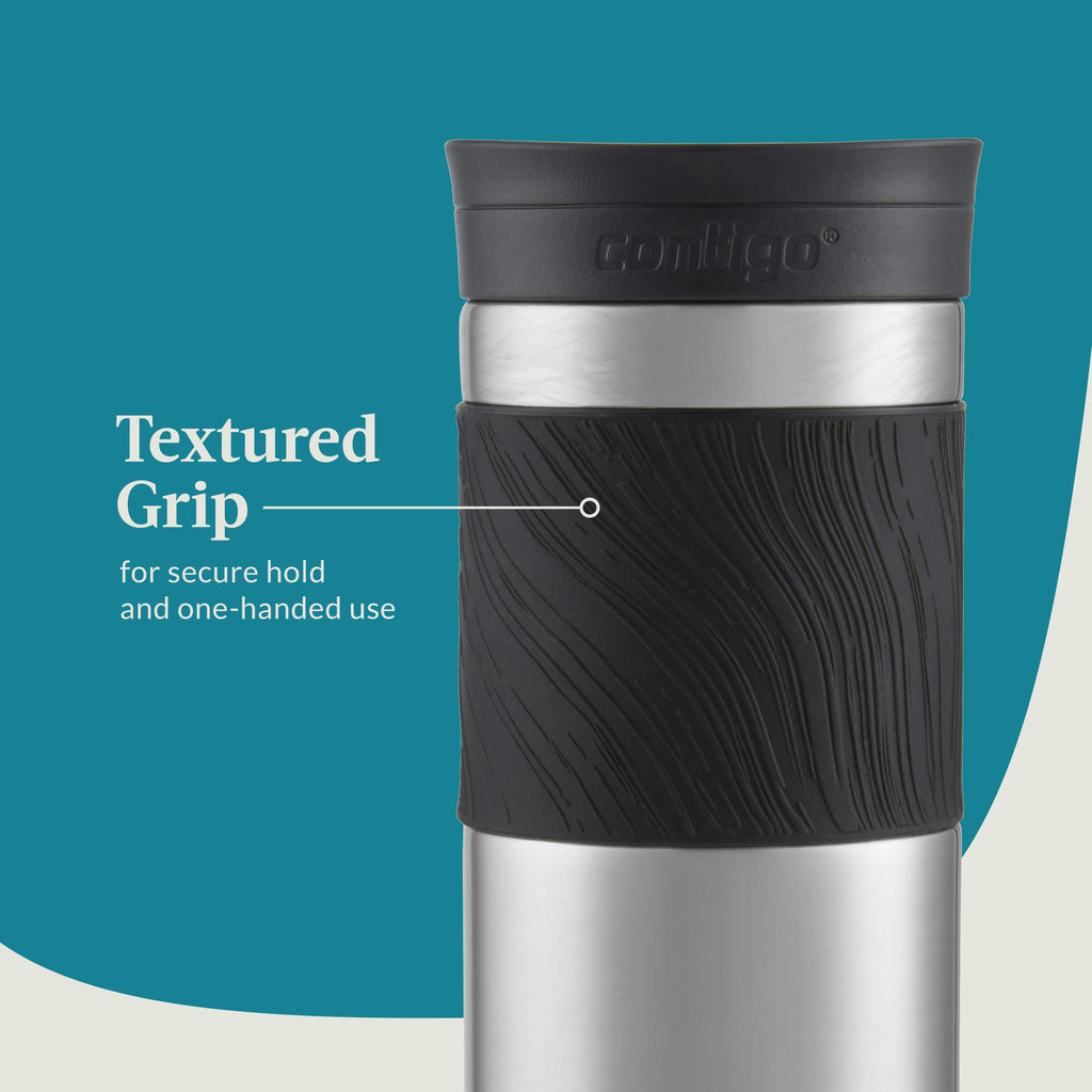 Byron 2.0 Stainless Steel Travel Mug with SNAPSEAL Lid and Grip, 24oz