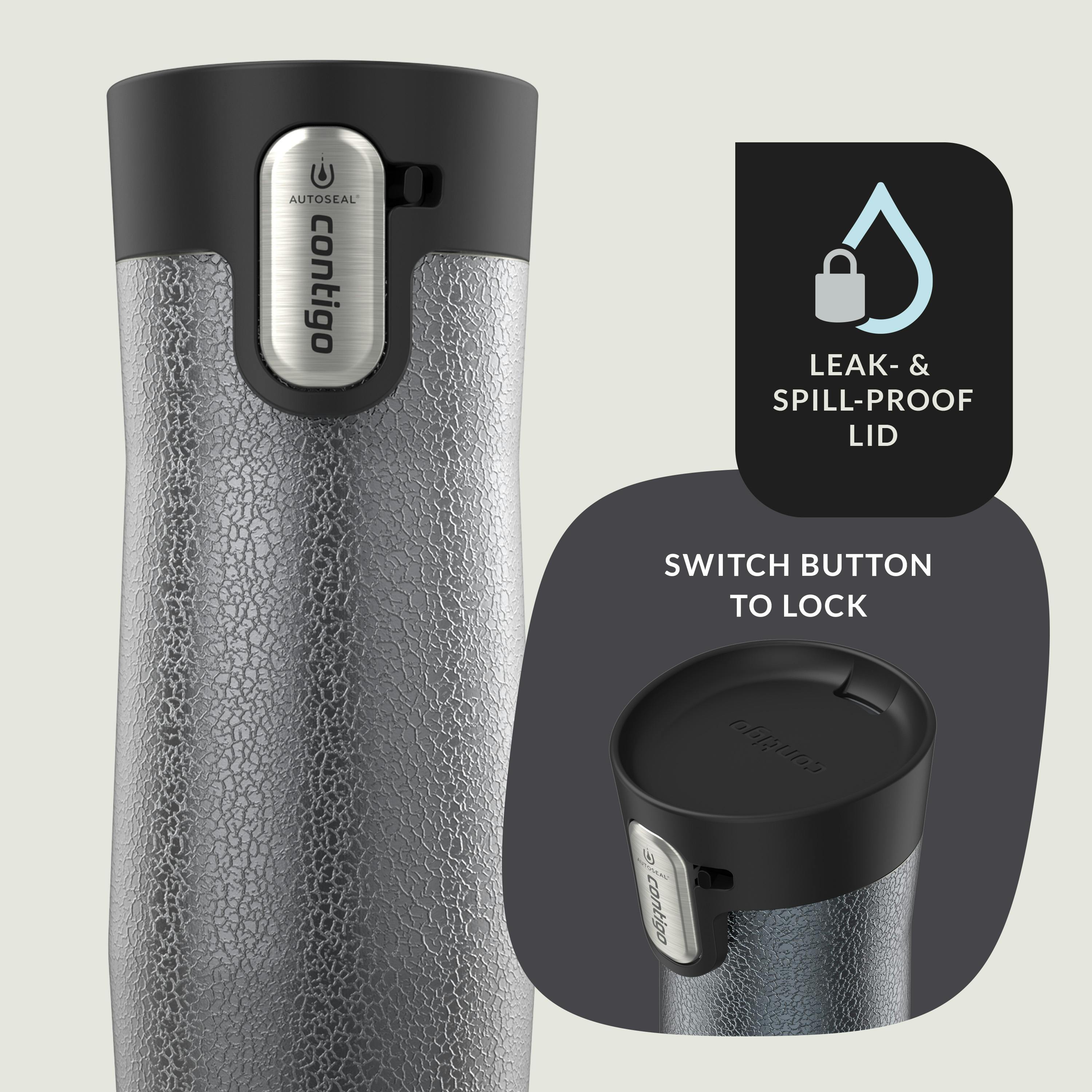 AUTOSEAL West Loop Vacuum-Insulated Stainless Steel Travel Mug with Easy-Clean Lid, 16 oz