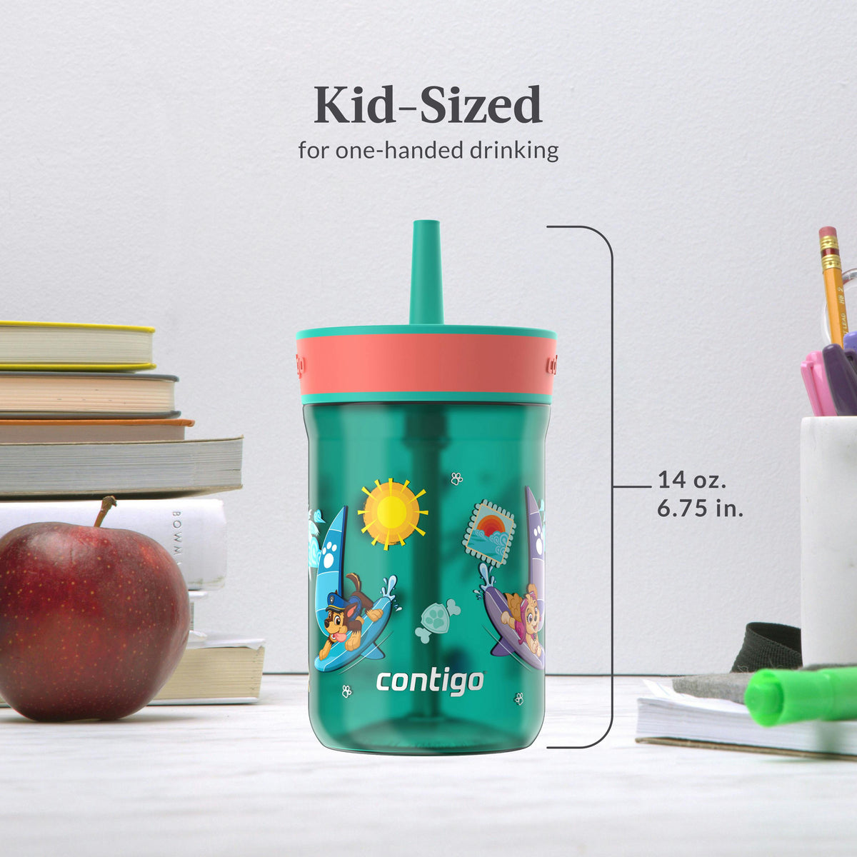 Kids’ Leighton Straw Tumbler with Spill-Proof Leak-Proof Lid, 14oz